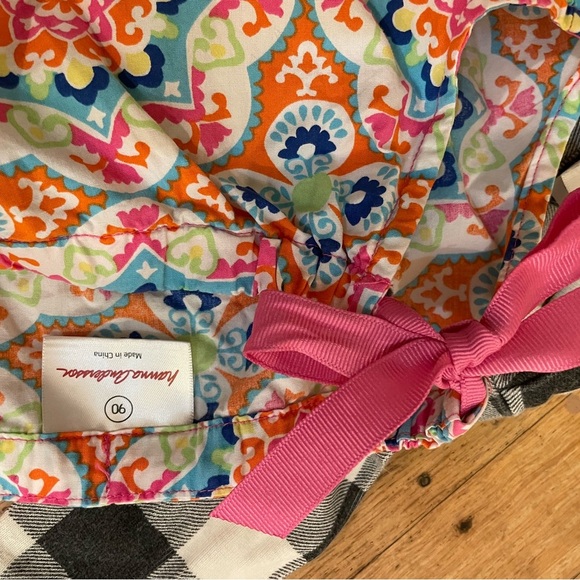 Hanna Andersson Colorful Patterned Dress and Black Checkered Dress Set - Picture 2 of 7